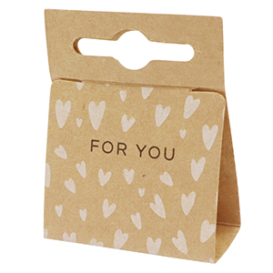 Karten f&uuml;r Schmuck "for you" Herzen Brown