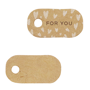 Karten f&uuml;r Schmuck "for you" Herzen Brown