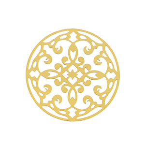 Anh&auml;nger aus Stainless Steel - Rostfreiem Stahl Bohemian 28mm Gold