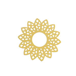 Anh&auml;nger aus Stainless Steel - Rostfreiem Stahl Bohemian Flower Gold