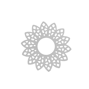 Anh&auml;nger aus Stainless Steel - Rostfreiem Stahl Bohemian Flower Silver
