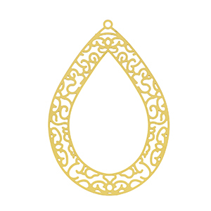 Anh&auml;nger aus Stainless Steel - Rostfreiem Stahl Bohemian Drop Gold