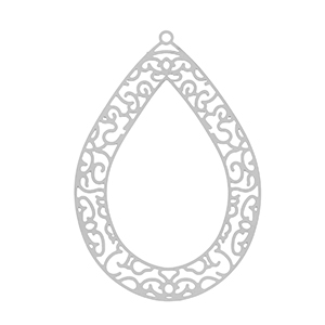 Anh&auml;nger aus Stainless Steel - Rostfreiem Stahl Bohemian Drop Silver