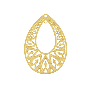 Anh&auml;nger aus Stainless Steel - Rostfreiem Stahl Bohemian Drop Gold