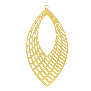 Anh&auml;nger aus Stainless Steel - Rostfreiem Stahl Bohemian Leaf Gold