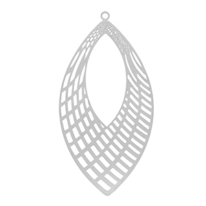 Anh&auml;nger aus Stainless Steel - Rostfreiem Stahl Bohemian Leaf Silver