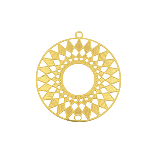Anh&auml;nger aus Stainless Steel - Rostfreiem Stahl Bohemian 25mm Gold
