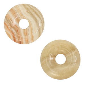 Anh&auml;nger Naturstein Jaspis Donut 20mm Beige-pink