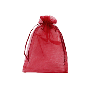 Organza Schmuck Beutel 10x12cm Cherry pink