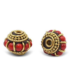 Perlen Bohemian Red-antique gold