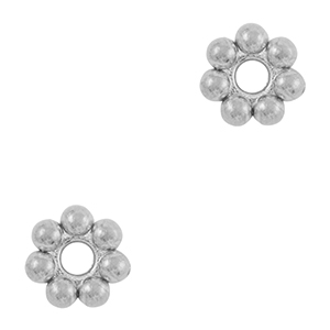 Perlen aus Stainless Steel - Rostfreiem Stahl Spacer Bali Ring 6mm Silver