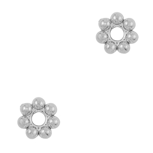 Perlen aus Stainless Steel - Rostfreiem Stahl Spacer Bali Ring 5mm Silver