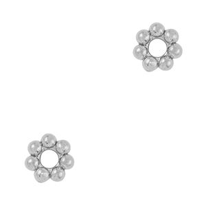 Perlen aus Stainless Steel - Rostfreiem Stahl Spacer Bali Ring 4mm Silver