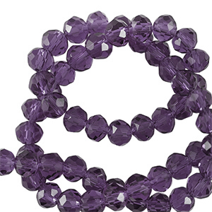 Facetten Top Glas Perlen 4x3mm Rondellen Eminence purple