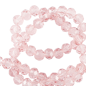 Facetten Top Glas Perlen 4x3mm Rondellen Peachy pink