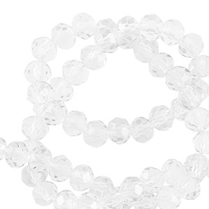 Facetten Top Glas Perlen 4x3mm Rondellen Transparent