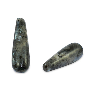 Perlen Naturstein Labradorit Drop Shimmery grey