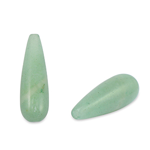 Perlen Naturstein Aventurinquarz Drop Green