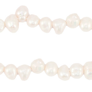 BQ S&uuml;sswasser Perlen Nugget Oval 6-7mm Natural white