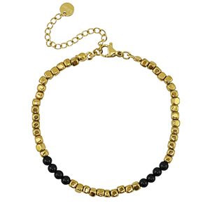 Stainless Steel - Rostfrei Stahl Armb&auml;nder Gold-black