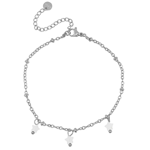 Stainless Steel - Rostfrei Stahl Armb&auml;nder Star Silver-white