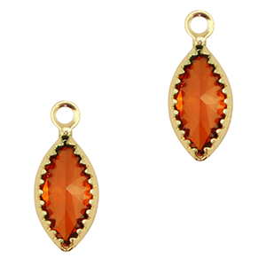 Anh&auml;nger aus Kristallglas Oval Red-gold