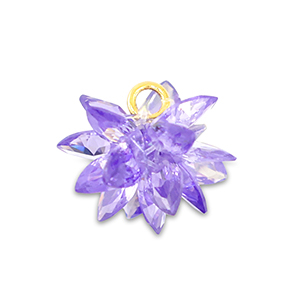 Zirkonia-Anh&auml;nger Flower Purple