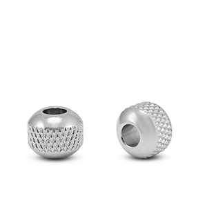 Perlen aus Stainless Steel - Rostfreiem Stahl 8mm Silver
