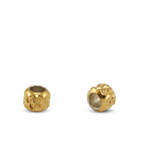 Perlen aus Stainless Steel - Rostfreiem Stahl 3mm Gold
