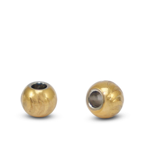 Perlen aus Stainless Steel - Rostfreiem Stahl 6mm Gold