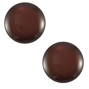 12 mm classic Polaris Elements Cabochon Lucido Cacao brown