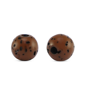 Polaris Perle 6mm rund Sassi Chestnut brown-black