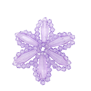 Facetten Perlen Anh&auml;nger Flower Purple
