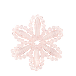 Facetten Perlen Anh&auml;nger Flower Pink