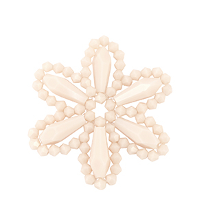Facetten Perlen Anh&auml;nger Flower Nude pink