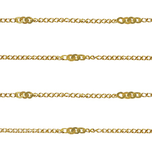 Zubeh&ouml;r aus Stainless Steel - Rostfreiem Stahl Gliederkette Gold