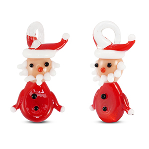 Glas-Anh&auml;nger Santa Red-white
