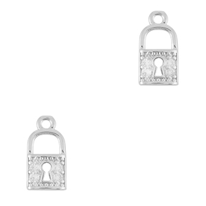 TQ Metall Brass Anh&auml;nger Lock Silver