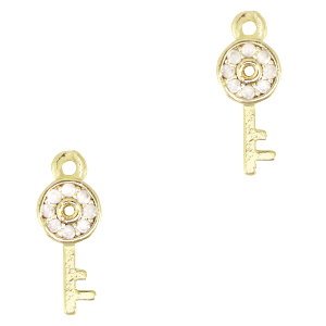 TQ Metall Brass Anh&auml;nger Key Gold