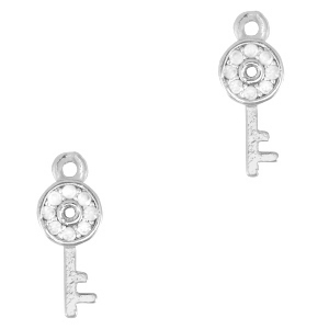 TQ Metall Brass Anh&auml;nger Key Silver