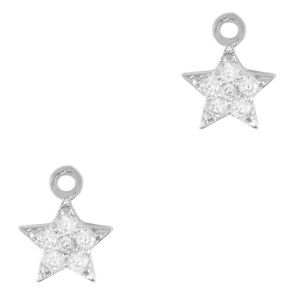 TQ Metall Brass Anh&auml;nger Star Silver