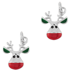 TQ Metall Brass Anh&auml;nger Reindeer Silver