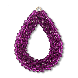 Facetten Perlen Anh&auml;nger Drop &nbsp;Tillandsia purple
