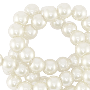 Glaswachs Perlen 8mm Off white
