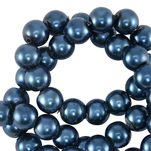 Glaswachs Perlen 6mm Dark blue