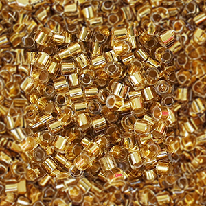 Miyuki Perlen 15/0 delica's 4kt Gold Lined Crystal DBS0033