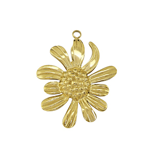Anh&auml;nger aus Stainless Steel - Rostfreiem Stahl sunflower Gold