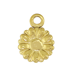 Anh&auml;nger aus Stainless Steel - Rostfreiem Stahl flower Gold