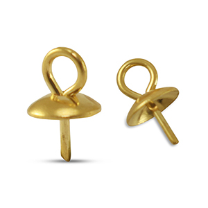 Zubeh&ouml;r aus Stainless Steel - Rostfreiem Stahl Endkappen f&uuml;r Perlen Gold