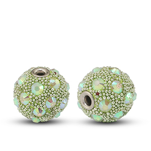 Perlen Bohemian Gr&uuml;n-strass